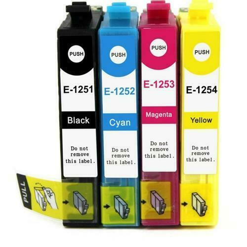PREMIUM ink for Printers Using Epson T125 Cartridges-Combo Pack (BK-C-M-Y) Compatible Ink Cartridges - 4 Cartridges - Co in Printers, Scanners & Fax