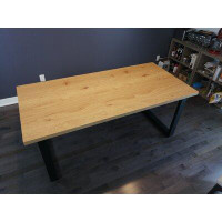 Latitude Run® Latitude Run® Roman Extendible Dining Table Pedestal Table (oak Grain Finish)