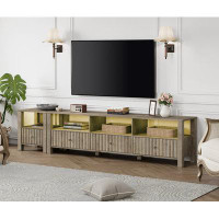Wrought Studio Wrought Studio™ 2-in-1 Tv Stand With Blue Led Light, Modern Tv Entertainment Center For 55-85 Inch Tv, Wo