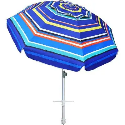 WITH PORTABLE REMOVABLE SAND ANCHOR: The 7ft beach umbrella with a portable sand anchor that can hel...