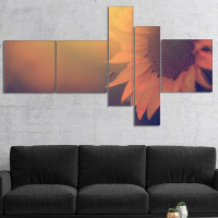 Made in Canada - East Urban Home 'Vintage Photo of Sunflower Close Up' Photographic Print Multi-Piece Image on Canvas