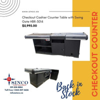 Checkout Cashier Counter Table with Swing Gate HBR-3014