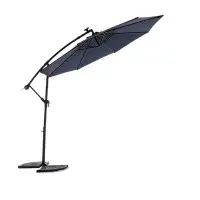 Arlmont & Co. 10Ft Solar LED Offset Hanging Market Patio Umbrella