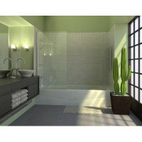 Ark Showers 33.5" x 70" Pivot Frameless Tub Door with ClearShield® Technology