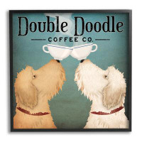 Stupell Industries «Doodle Dog Vintage Coffee Company», estampe numérique texturée par Ryan Fowler