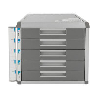Inbox Zero 5-Tier Aluminum Alloy File Desktop Drawer Organizer W/ Lock