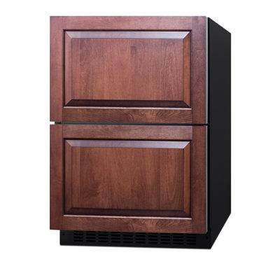 Summit Appliance 24" Wide Outdoor 2-Drawer Refrigerator-Freezer, ADA Compliant (Panels not included) in Refrigerators