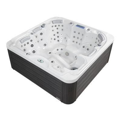 Bueno Spa Dallas Spa 6 - Person 82 - Jet Acrylic Square Standard Hot Tub With Ozonator In White in Hot Tubs & Pools