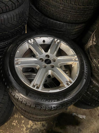 FOUR USED 19 INCH 5X108 WITH 235 55 R19 MICHELIN XICE