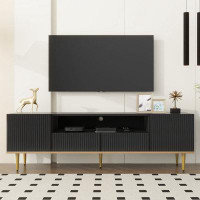 Mercer41 Modern TV Stand for 70+ Inch TV, Entertainment Center TV Media Console Table