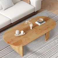 Fortuna Femme 54.72" Wood Solid wood Oval Coffee Table+open storage