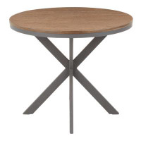 Gracie Oaks X Pedestal Industrial Table, Kitchen Table