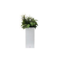 Algreen 26" Modena Tall Cube Self-Watering Resin Pot Planter