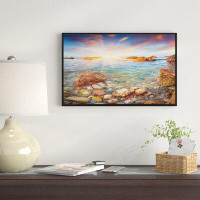 Made in Canada - East Urban Home 'Sunrise on the Tyrrhenian Sea' Photograph on Canvas