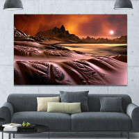 Design Art '3D Rendered Alien Planet' Photographic Print on Wrapped Canvas