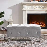 House of Hampton Upholstered Storage Bench for Living Room,Entryway,Bedroom