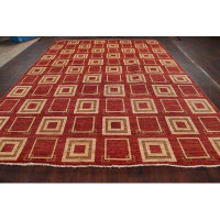 Rugsource One-of-a-Kind Hand-Knotted 9'0" X 11'11" Wool Red Area Rug