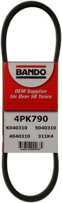 Bando 4PK790 OEM Quality Serpentine Belt, Integra,Colt,Summit,Metro,CR-X, Civic, Del Sol, Nirage, Colt,Sidekick,Vitara,X