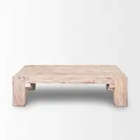 Loon Peak Hanar Rectangular Reclaimed Wood W/ White Wash Coffee Table