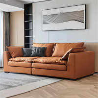HOUZE 102.36" Orange Technology cloth Modular Sofa cushion couch