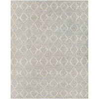 George Oliver Moroccan Hand-Knotted Light Grey Area Rug