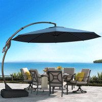 Arlmont & Co. Harry-Charles 138" Cantilever Sunbrella Umbrella
