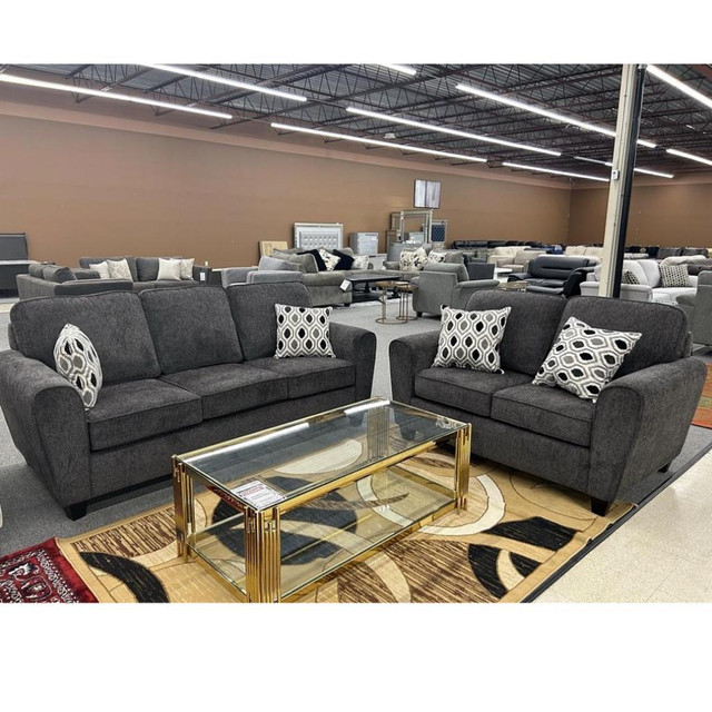 Grey Sectional Couch! Solidwood Furniture on Sale!! in Couches & Futons in Ontario - Image 2