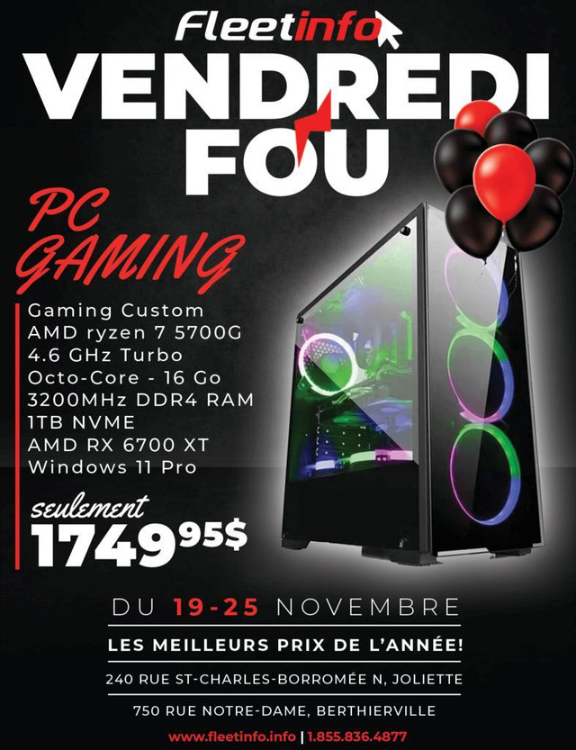 PC GAMING in General Electronics in Lanaudière