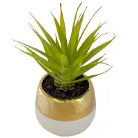 Northlight Seasonal 7" Potted Green Artificial Sword Grass Plant