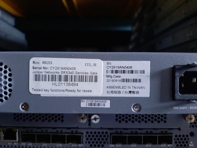 Juniper Networks SRX340 Services Gateway Switch. in Networking - Image 3