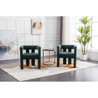 Wrought Studio "coolmore Fabric Upholstered Barrel Side Chairs For Living Room 2pc/set - Contemporary Design For Dining/