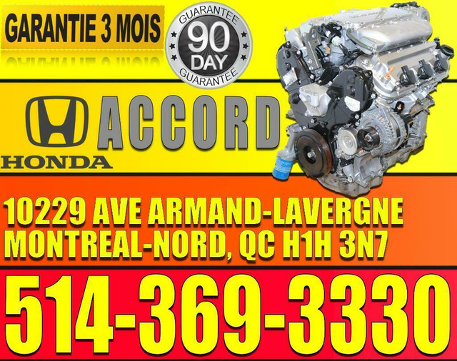 Moteur Honda V6 Accord 3.0L 2003 2004 2005 2006 2007 J35J30A4 J30A5 in Engine & Engine Parts in Greater Montréal