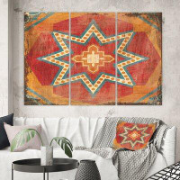 East Urban Home Moroccan Orange Tiles Collage I - Wrapped Canvas Painting Print