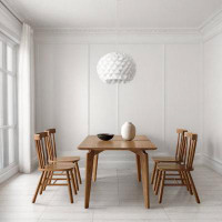 RARLON Solid Wood Table Nordic Modern Simple Small Table Rectangular Dining Set