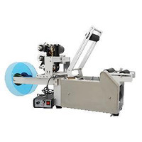 Used 110V Semi-Automatic Round Bottle Labeling Machine with Color Ribbon Printer 160830