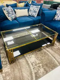 Glass And Gold Coffee Table!!Huge Sale