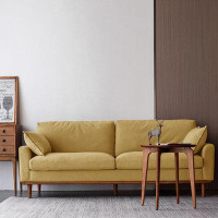 Hokku Designs 78.74" MorandiYellow 100% Polyester Sofa