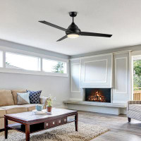 Ebern Designs 52" Kylier 3 - Blade LED Standard Ceiling Fan with Remote Control and Light Kit Included