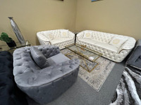 3 Pc Sofa Set Sale !!! In Grey and Beige Color !! Huge Sale !!