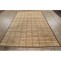 Rugsource One-of-a-Kind Hand-Knotted 5'8" X 9'0" Wool Ivory Area Rug