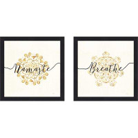 Made in Canada - Bungalow Rose Namaste I - 2 Piece Picture Frame Textual Art Print Set