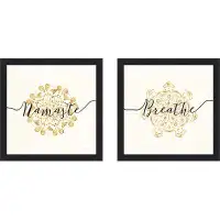 Made in Canada - Bungalow Rose Namaste I - 2 Piece Picture Frame Textual Art Print Set