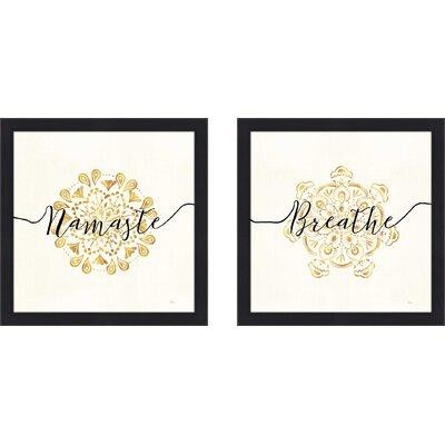 Made in Canada - Bungalow Rose Namaste I - 2 Piece Picture Frame Textual Art Print Set in Arts & Collectibles