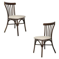 Bay Isle Home™ Upholstered Dining Chair Set of 2, Comfortable PU Leather Dining Room Chairs