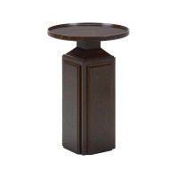 Wildwood Solid Wood Tray Top Pedestal End Table