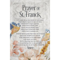 Trinx Prayer Of St Francis Symbols of Faith Inspirational Wood Plaque 6 inches x 9 inches
