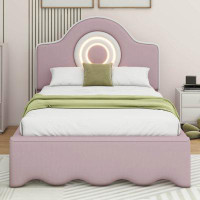 Wrought Studio Full Size Upholstered Platform Bed With LED Headboard