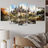 Winston Porter Castles Enchanted Stronghold VI - Architecture Canvas Wall Art - 5 Panels