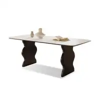 Wildon Home® White Rectangular Slate Dining Table