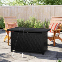 Lark Manor Mcgahan 45" Rectangular Propane Gas Fire Pit Table for Outside Patio